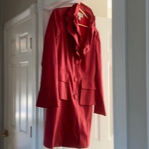 Red size 12 sexy Joseph Ribkoff Raincoat.